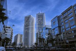 Image du Maroc Professionnelle de  Le Casablanca Twin Center est situé sur le Boulevard Zerktouni, ce quartier fait partie du centre moderne de la ville,  Dimanche 11 Février 2007. (Photo / Abdeljalil Bounhar) 